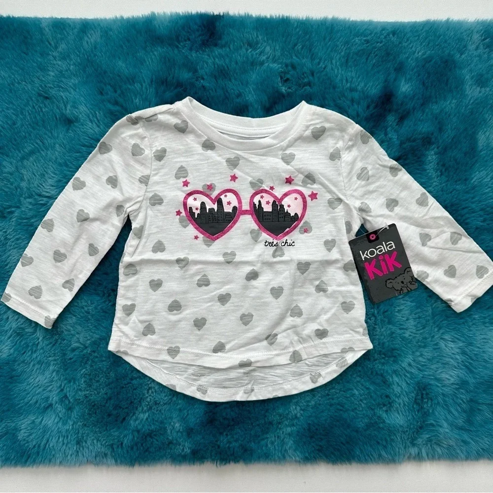 Koala Kik Baby Girl Long Sleeve Shirt Size 3-6 Months
